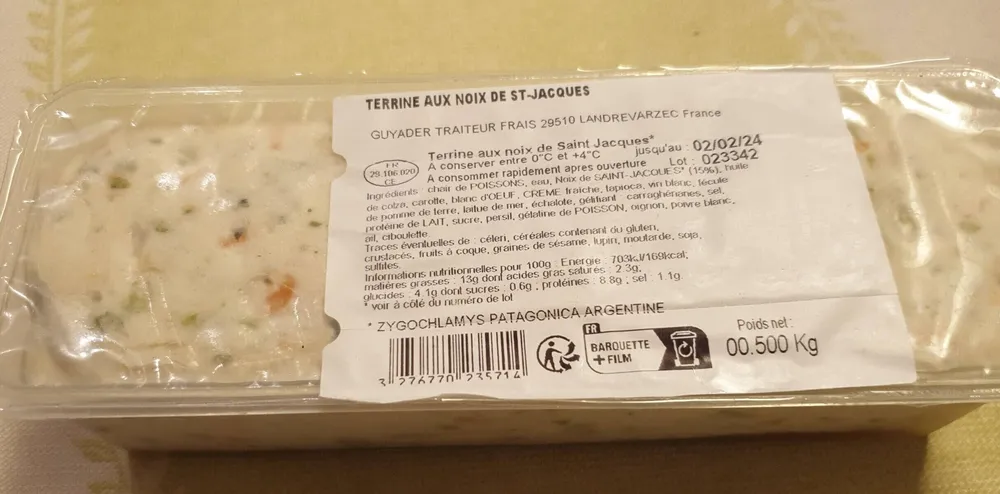 Terrine aux noix de St jacques