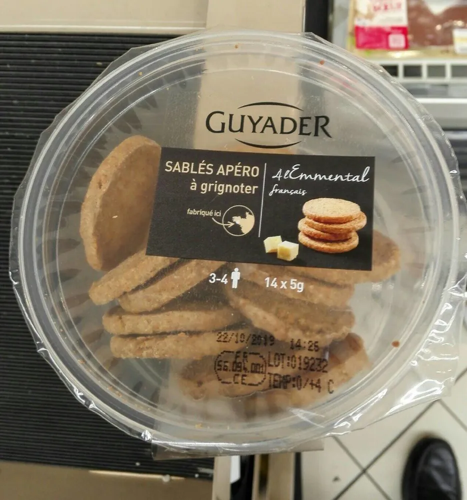 Sablés apéro à grignoter à l'Emmental français