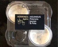 Verrines Apéro Houmous Poivrons jaunes & Féta