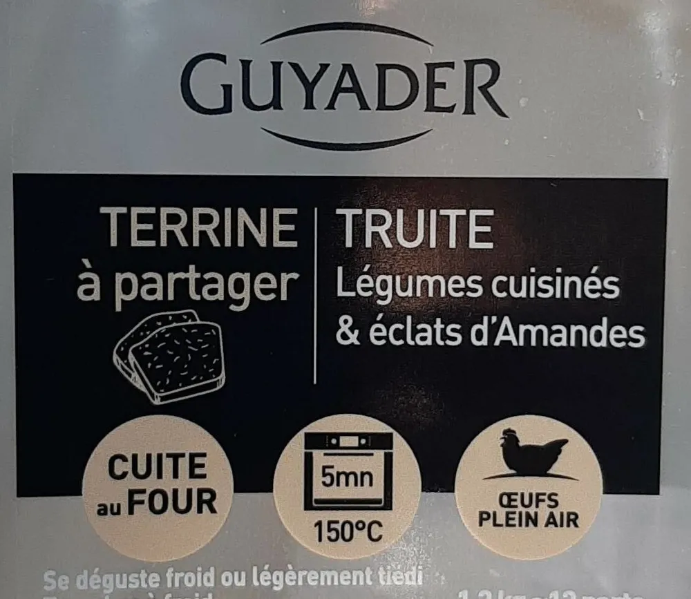 Pain de truite légumes et amandes