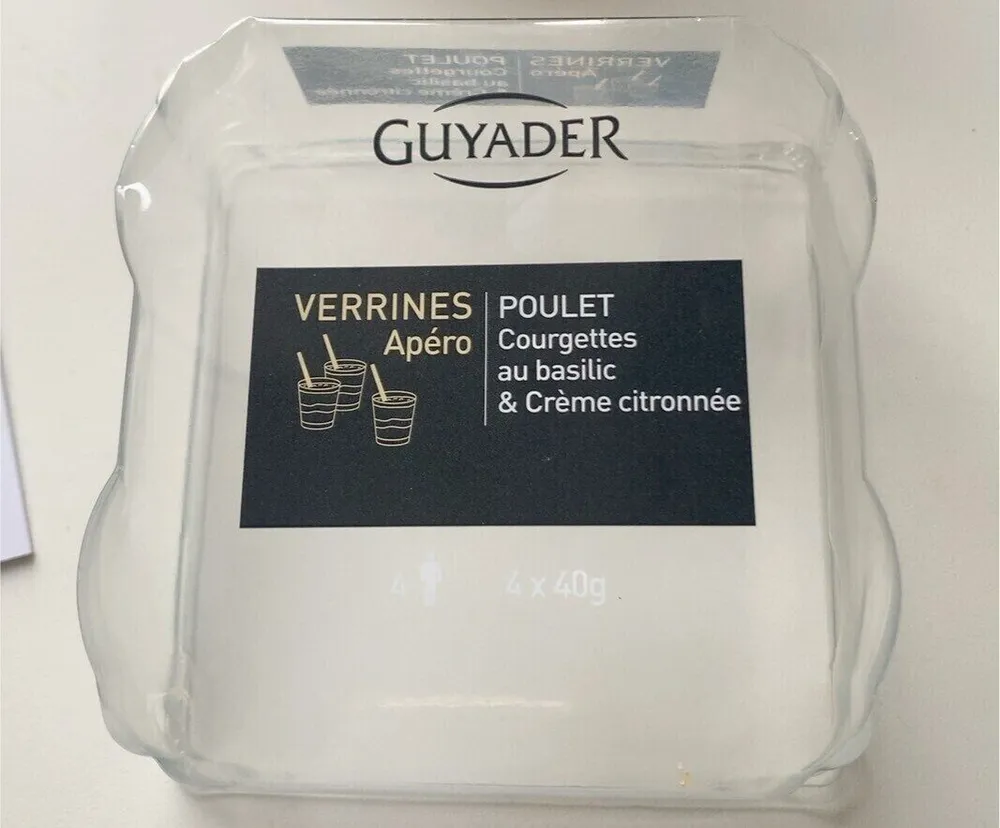 Verrines poulet courgettes