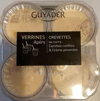 Verrines Apéro crevettes au curry