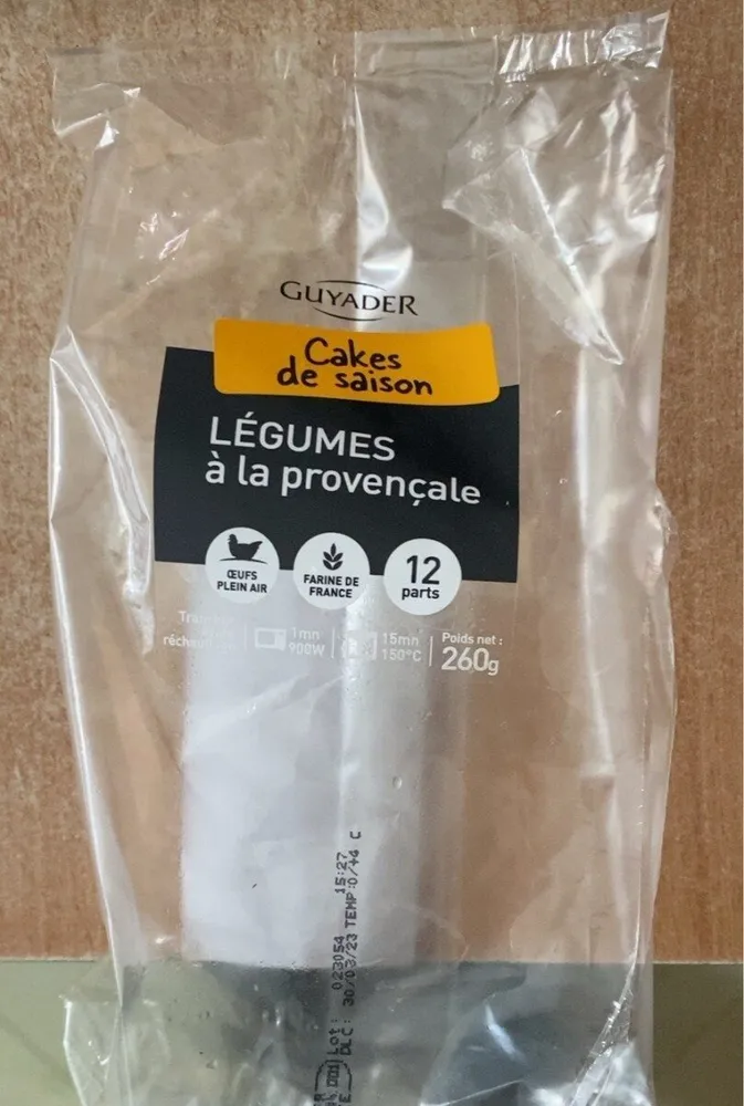 Cake légumes a la povençale