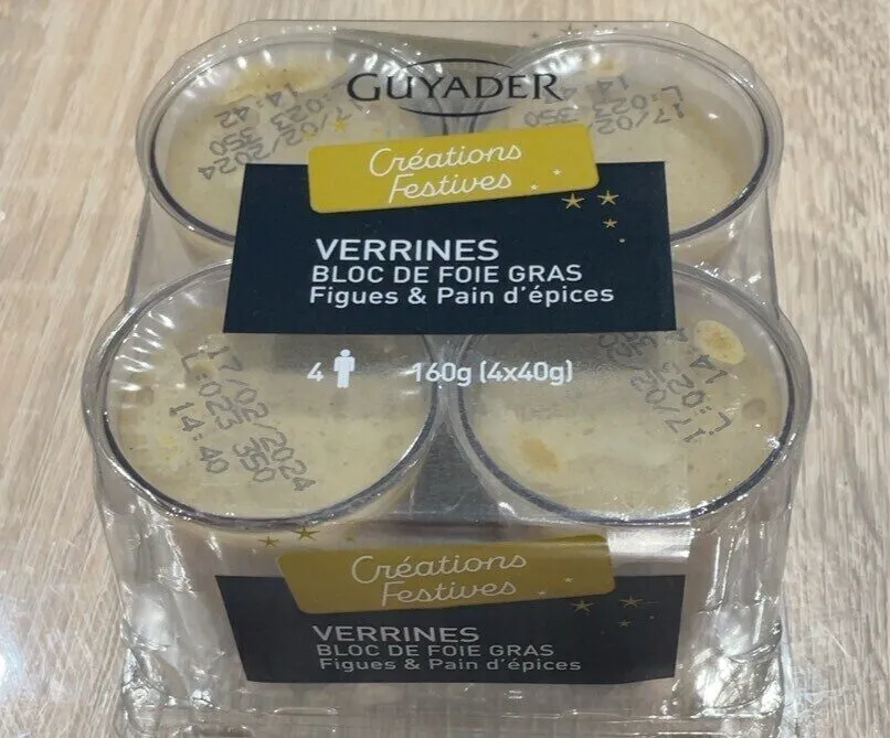 Verrines bloc de foie gras Figues et pain d’épices