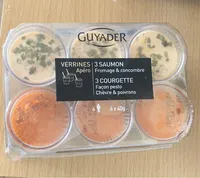 Verrines apero 3 saumon 3 courgette