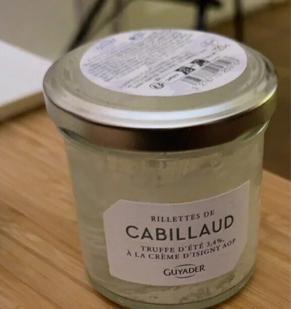 RILLETTES DE CABILLAUD TRUFFE D’ÉTÉ 3,4%, À LA CRÈME D’ISIGNY AOP