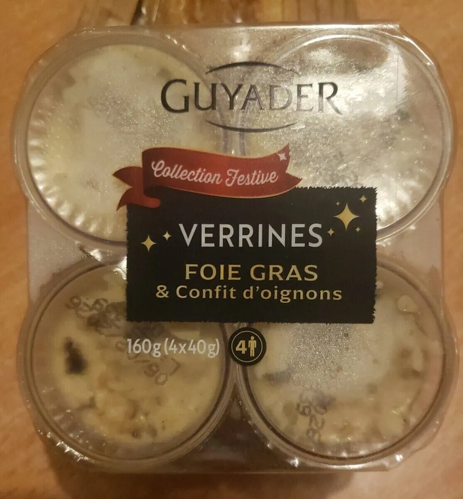 Verrines Foie Gras et Confit d'oignons