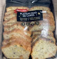Plateau duo de cakes saumon agrumes saint jacques pavot