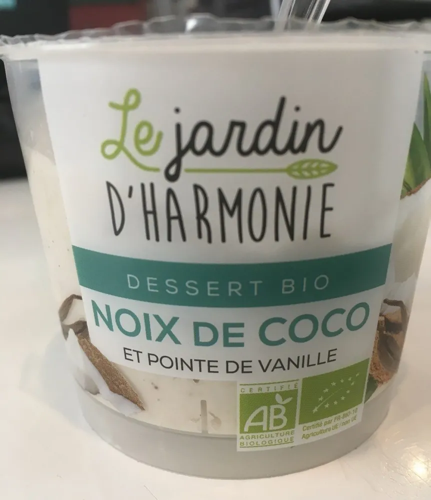 Dessert noix de coco pointe de vanille