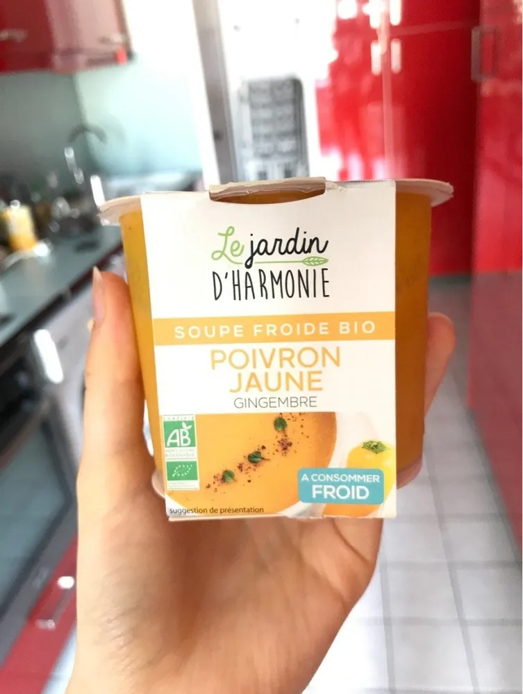 Soupe froide bio - poivron jaune & gingembre