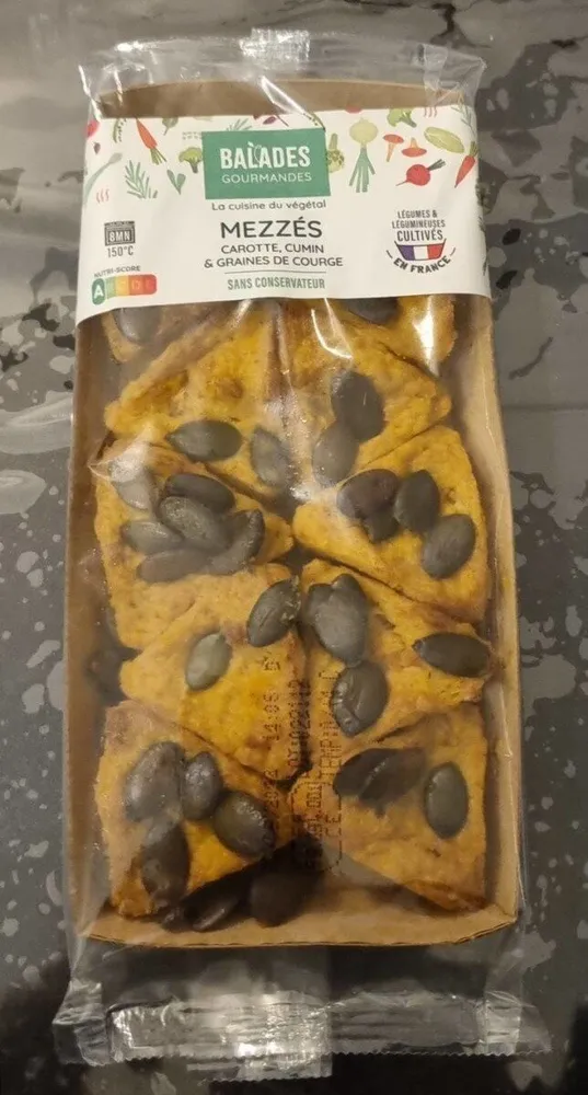 Mezzés carotte cumin et graines de courge