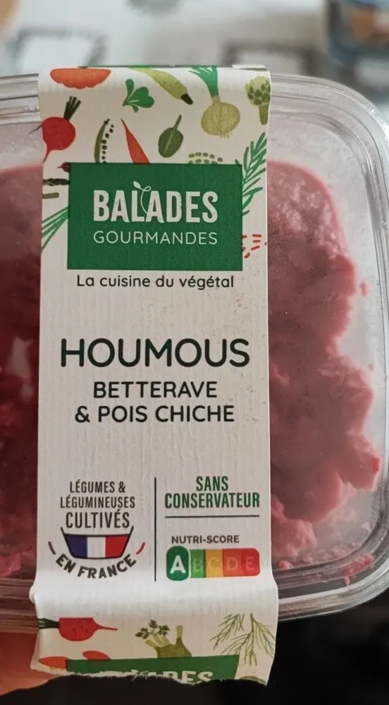 Houmous betterave pois chiche