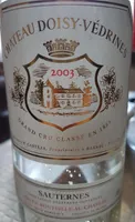 Sauterne 2003 grand cru classé en 1855