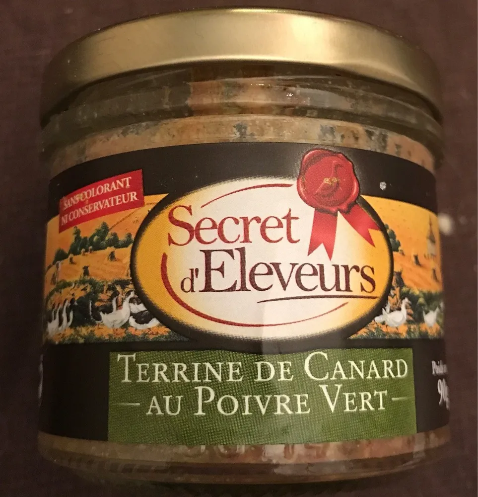 Terrine de canard au poivre vert