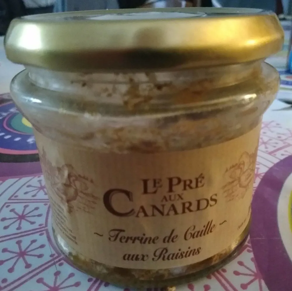 Terrine de cailles aux raisins
