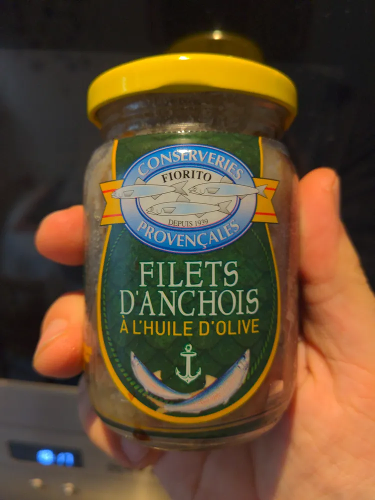 Filets d'anchois à l'huile d'olive