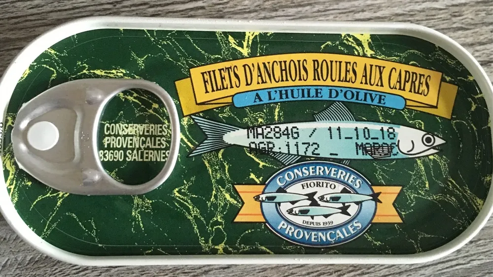 Filets D'anchois Roulés Aux Câpres à l'huile d'olive