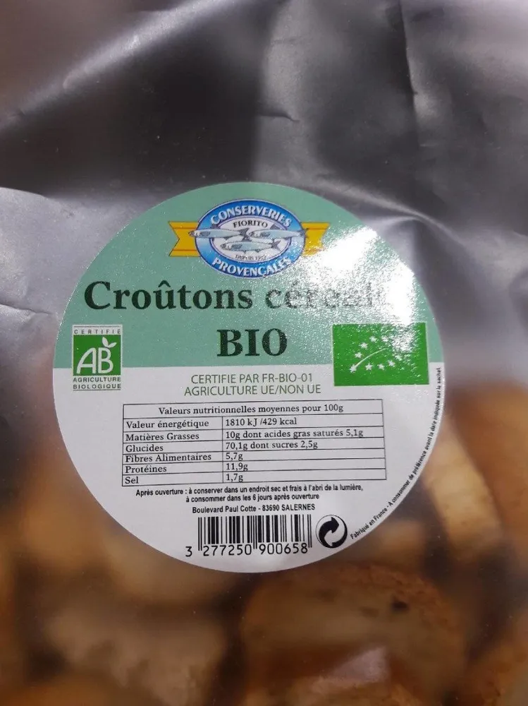 Croûtons céréale bio