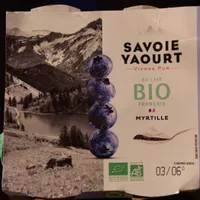 Yaourt au lait entier sucré à la myrtille Bio