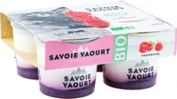 Yaourt sur lit de framboise bio
