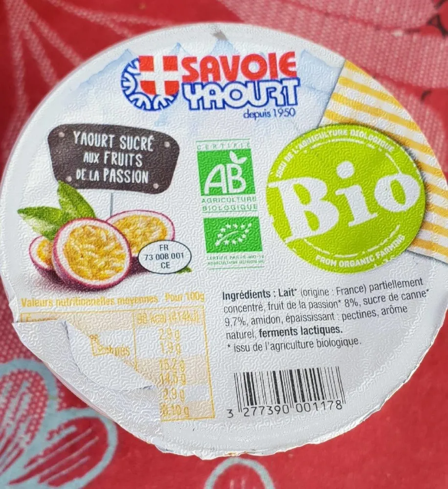 Yaourt Sucré aux Fruits de la Passion
