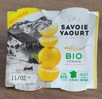 SAVOIE YAOURT bio citrons 4x120grs