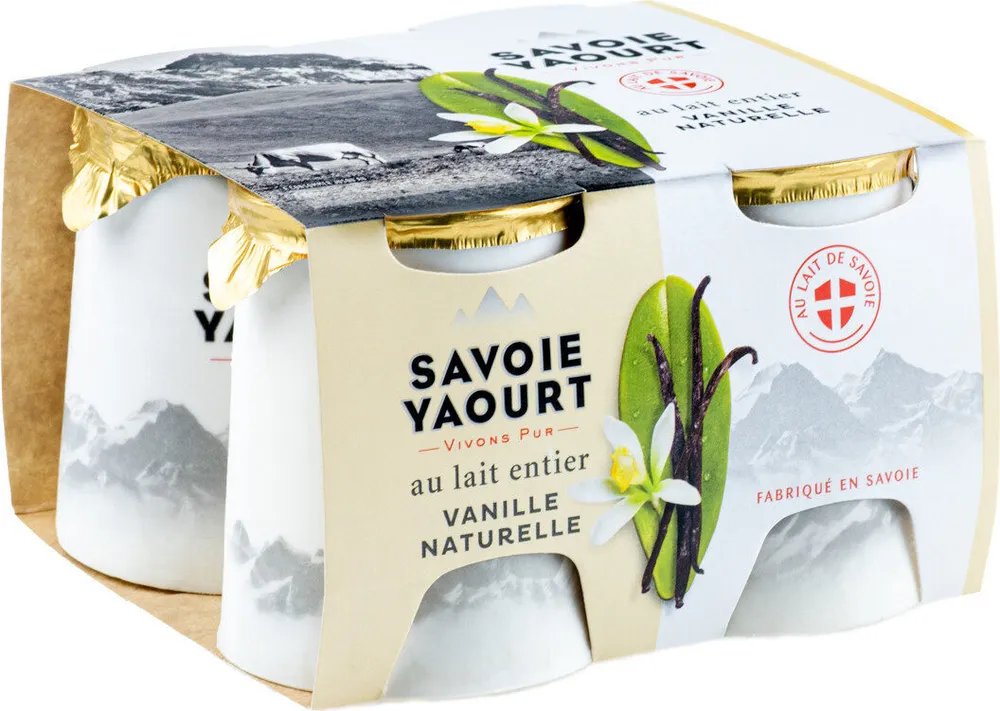 Yaourt au lait entier vanille pot carton 4x125g