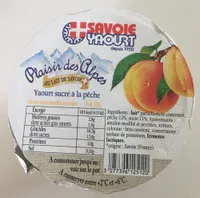 Plaisir des Alpes Yaourt sucré à la pêche