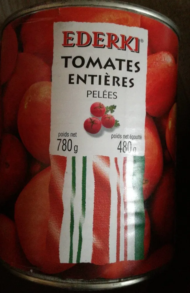 Tomate entière pelee