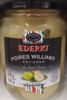 Poires Williams entières au sirop EDERKI