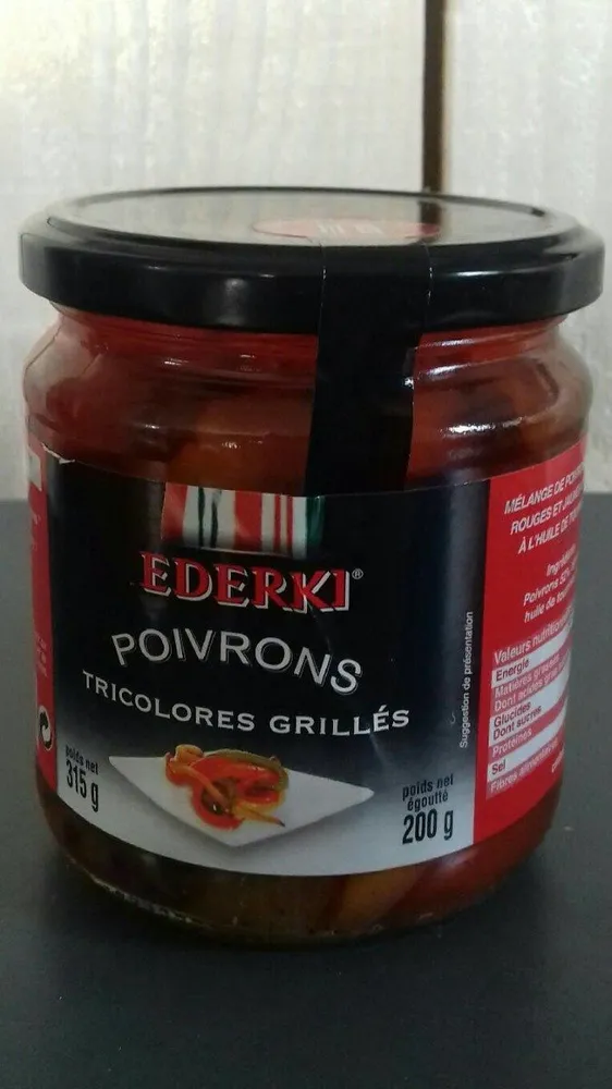 Poivrons tricolores grillés