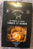 Biscuits salés au fromage de chevre, tomate er oignon