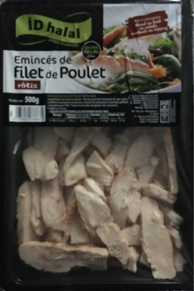 Emincés de filet de poulet rotis