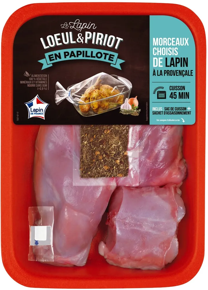 Demi lapin découpé à la moutarde