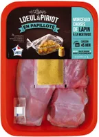 Découpe de lapin papillote moutarde