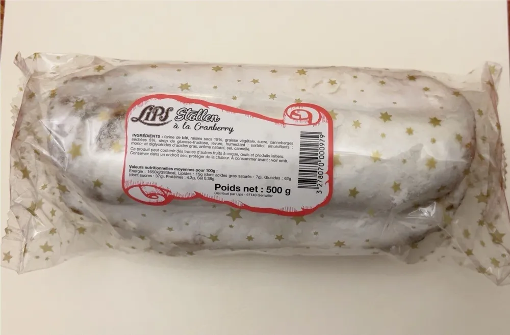Stollen a la cranberry