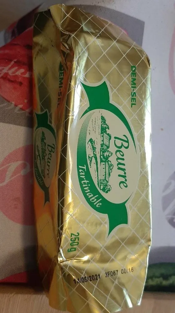 Beurre pasteurisé demi sel