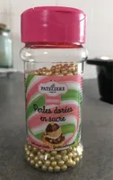 Perles dorées en sucre