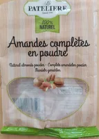 Amandes bio en poudre complete LA PATELIERE