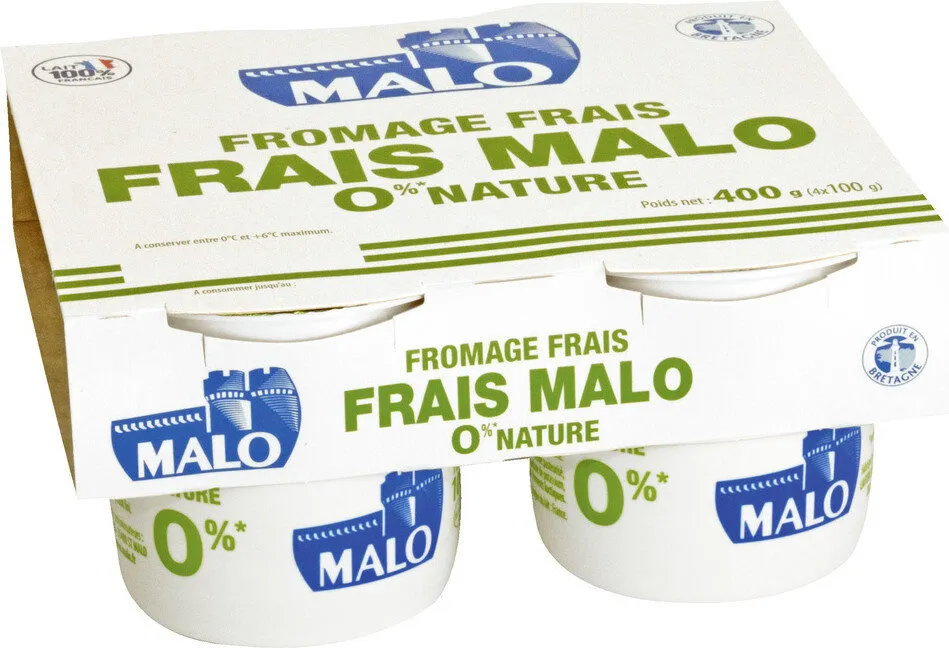 Fromage Frais Nature Malo 0%* *matières grasses sur produit fini