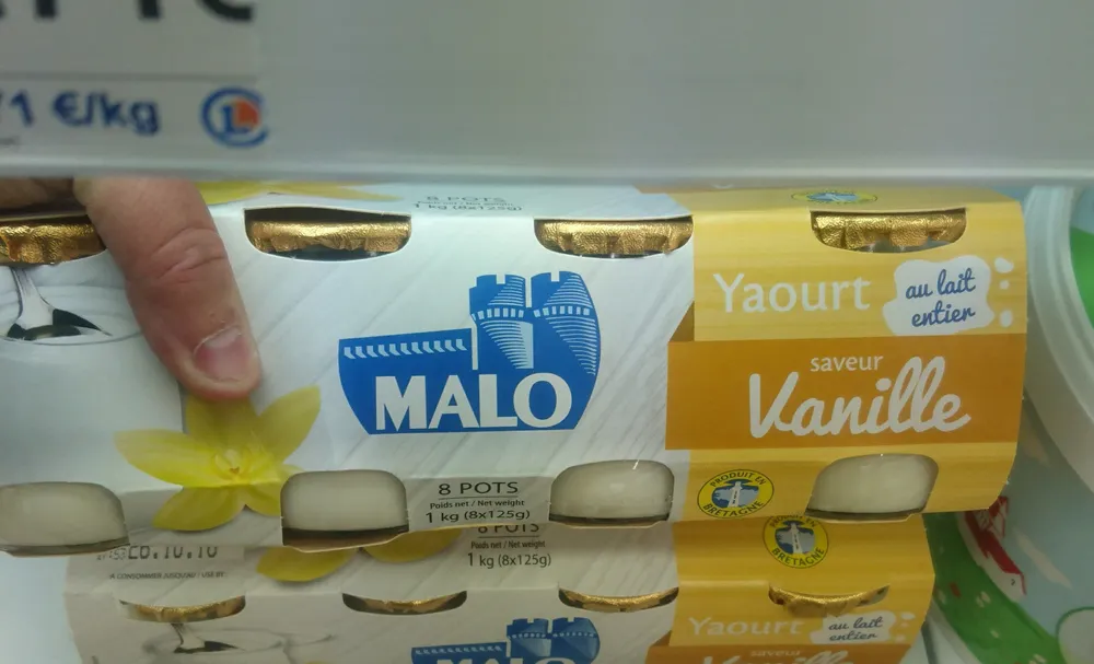 Yaourt au lait entier saveur vanille