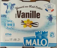 Yaourt au lait entier Saveur Vanille