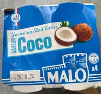 Yaourt lait entier saveur coco
