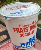 Fromage frais sucré 40%* *Matières grasses sur extrait sec soit 7% de matières grasses sur produit fini.