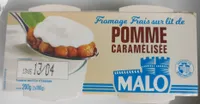 Fromage frais sur lit de pomme caramélisée