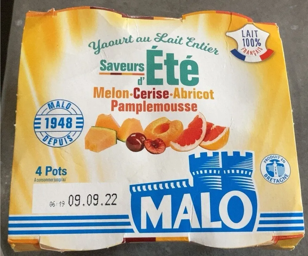Yaourt au lait entier saveurs d'été