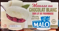Mousse au Chocolat Blanc sur Lit de Framboise
