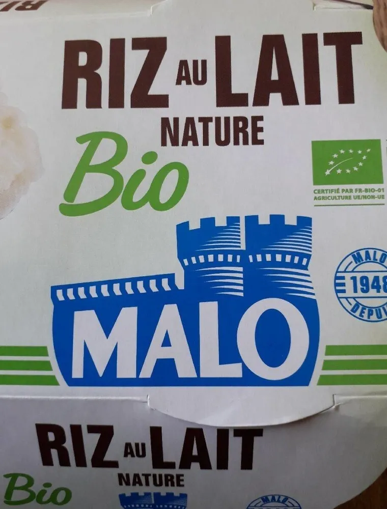 Riz au lait nature bio
