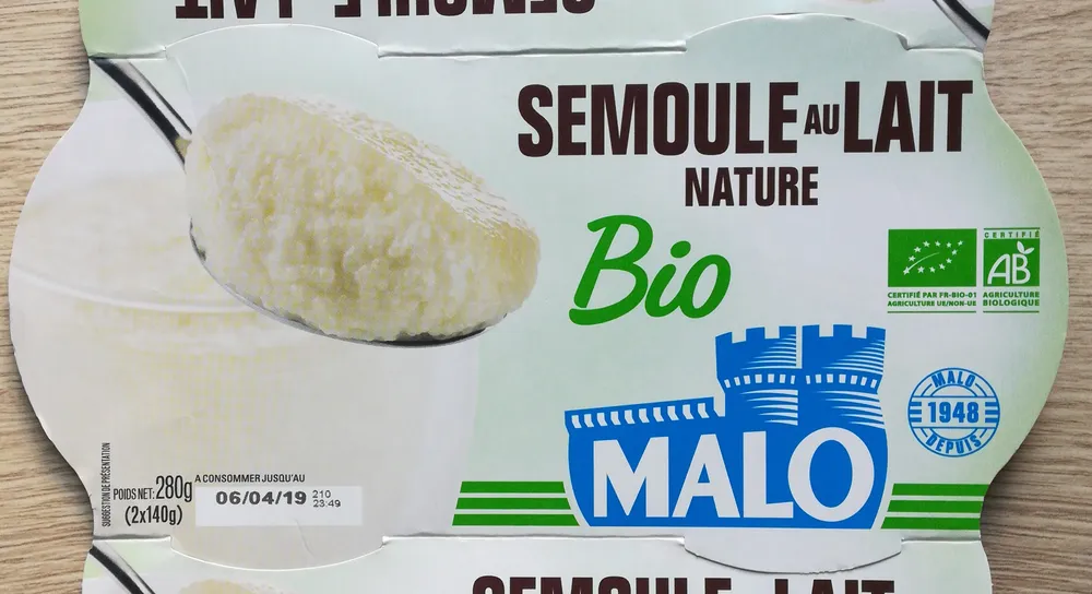 Semoule au lait nature bio