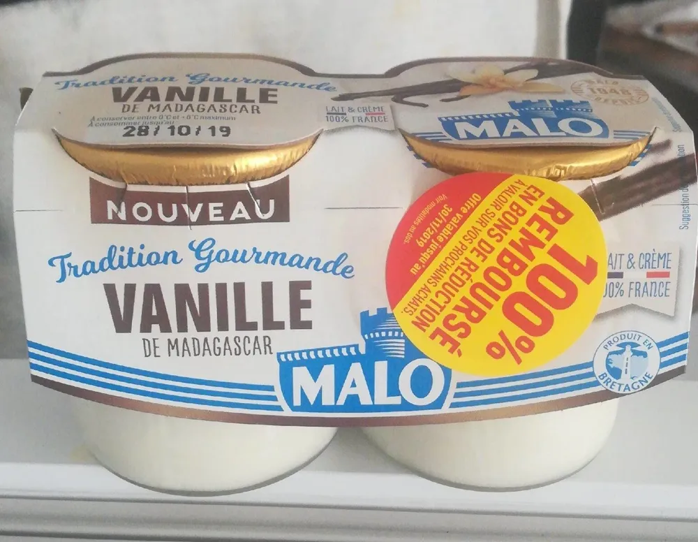 Yaourt Gourmand Vanille Malo